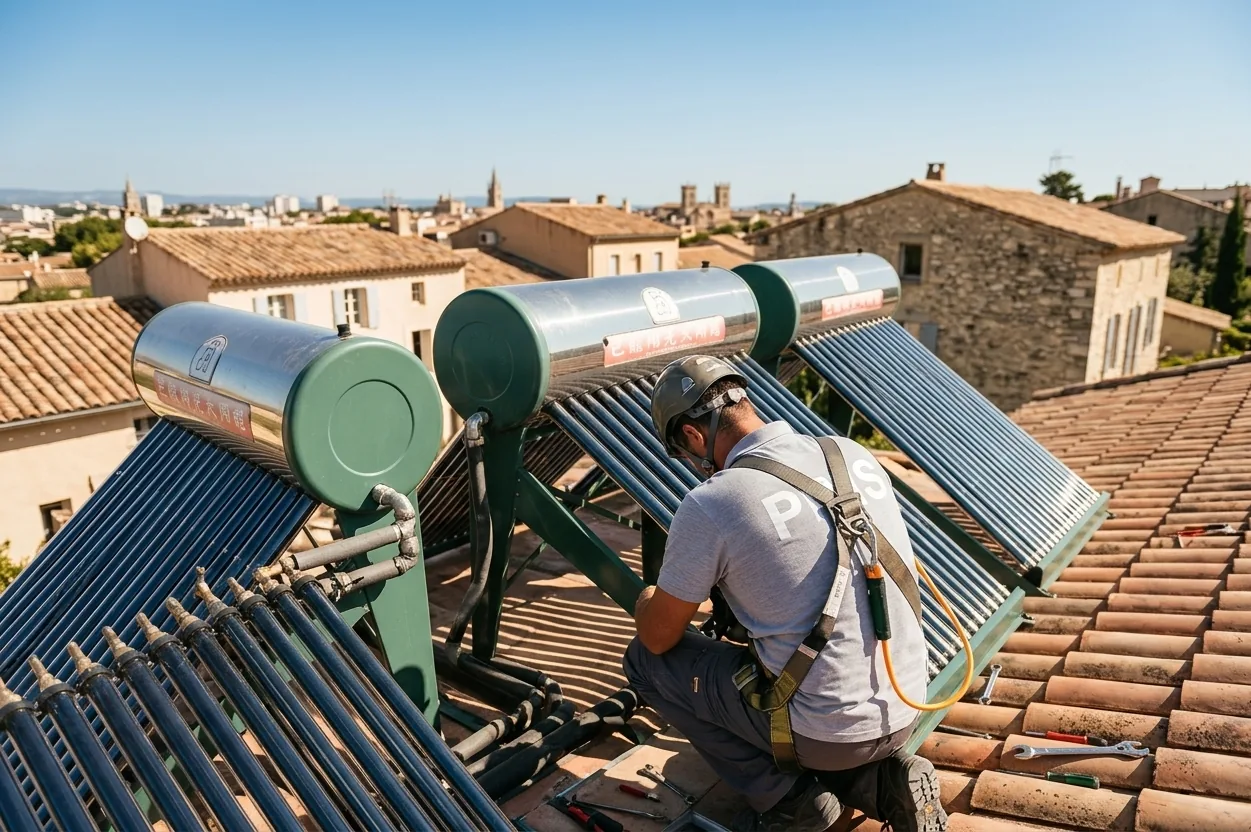 Ballon thermodynamique + solaire à Montpellier